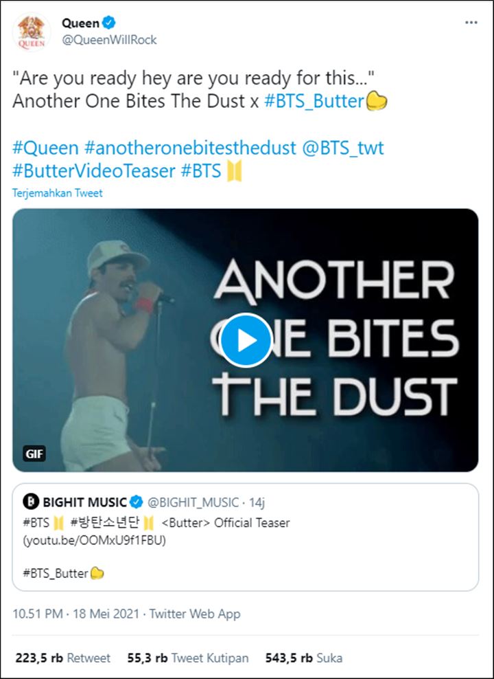 Segera Comeback Lewat \'Butter\', BTS Dapat Dukungan Penuh Dari Band Rock Legendaris Queen