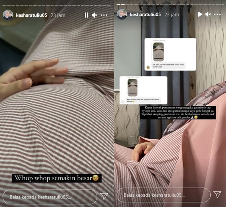 Baru Nikah 3 Bulan, Kesha Ratuliu Jawab Nyinyiran Soal Perutnya yang Sudah Besar