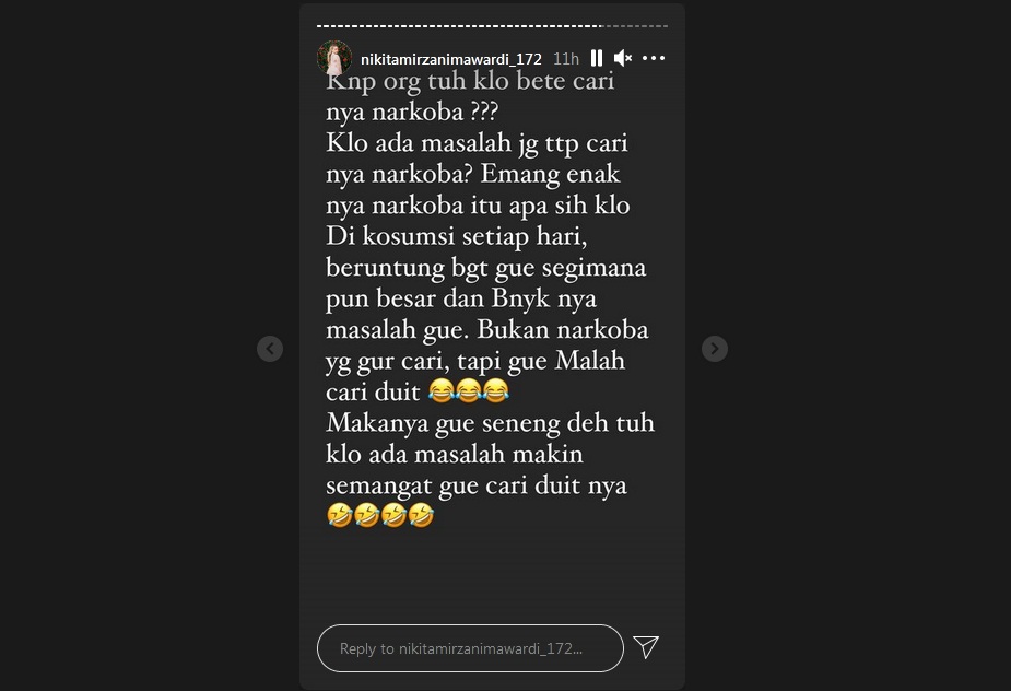 Sentil Artis Pakai Narkoba, Nikita Mirzani Ungkap Lebih Pilih Cara Jitu Ini untuk Hilangkan Stres