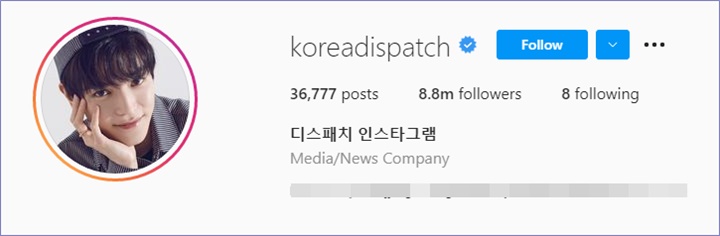 Dispatch menggunakan foto profil Instagram Taeyong