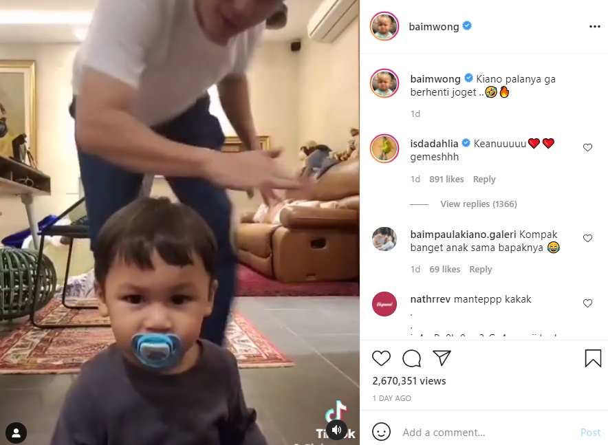 SSalah Sebut Nama, Komentar Iis Dahlia di Video Keseruan Baim Wong Joget Bareng Kiano Ramai Digunjing