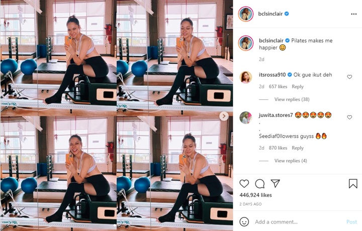 BCL Pamer Body Goals Saat Olahraga Pilates, Komentar \'Iri\' Rossa Auto Jadi Sorotan