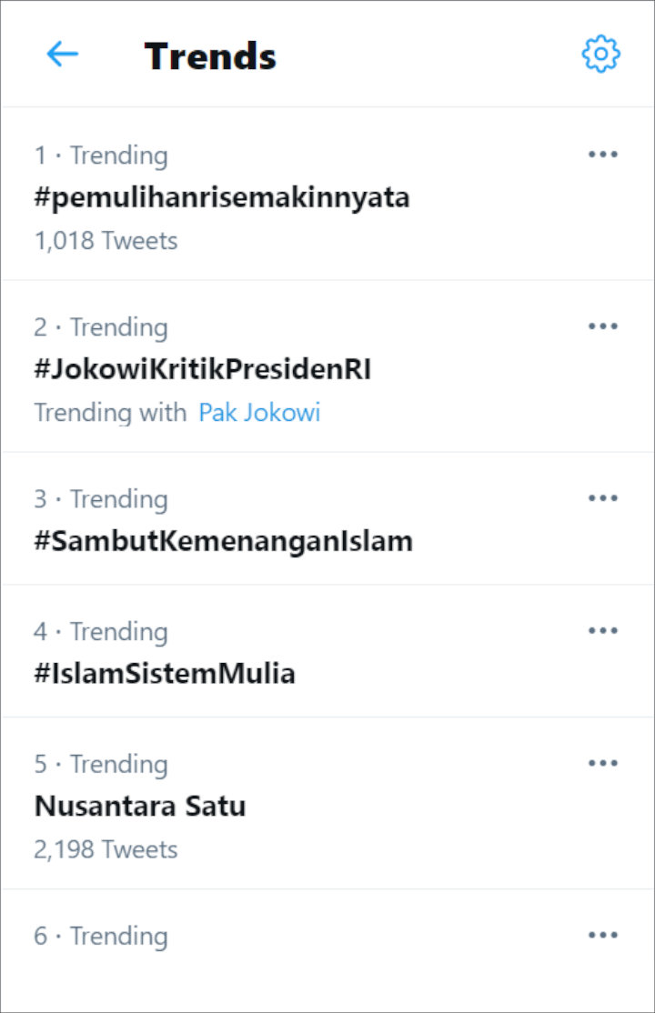 \'JokowiKritikPresidenRI\' Mendadak Trending di Twitter, Ada Apa?