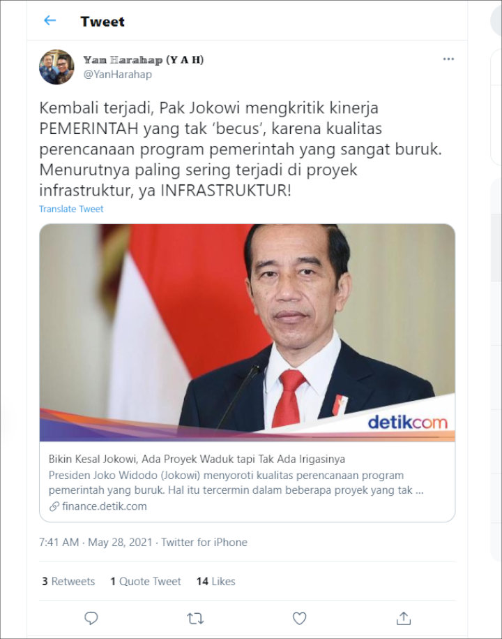 \'JokowiKritikPresidenRI\' Mendadak Trending di Twitter, Ada Apa?