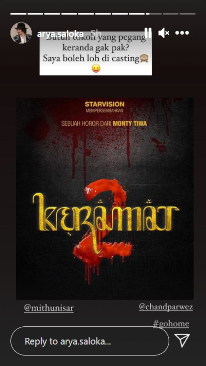 Unggah Postingan ini, Arya Saloka Bakal Bintangi Film \'Keramat 2\'?