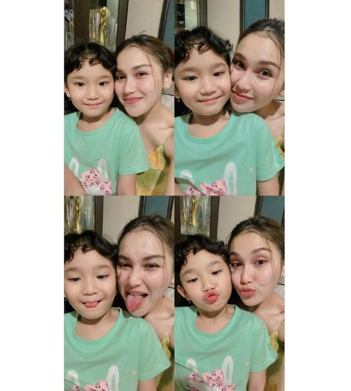 Bilqis semakin gemas saat selfie bersama sang ibu