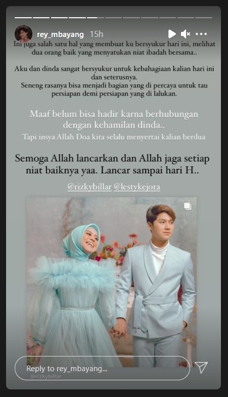 Rizky Billar dan Lesty Kejora Akhirnya Lamaran, Rey Mbayang Ikut Mengucap Syukur Karena Ini