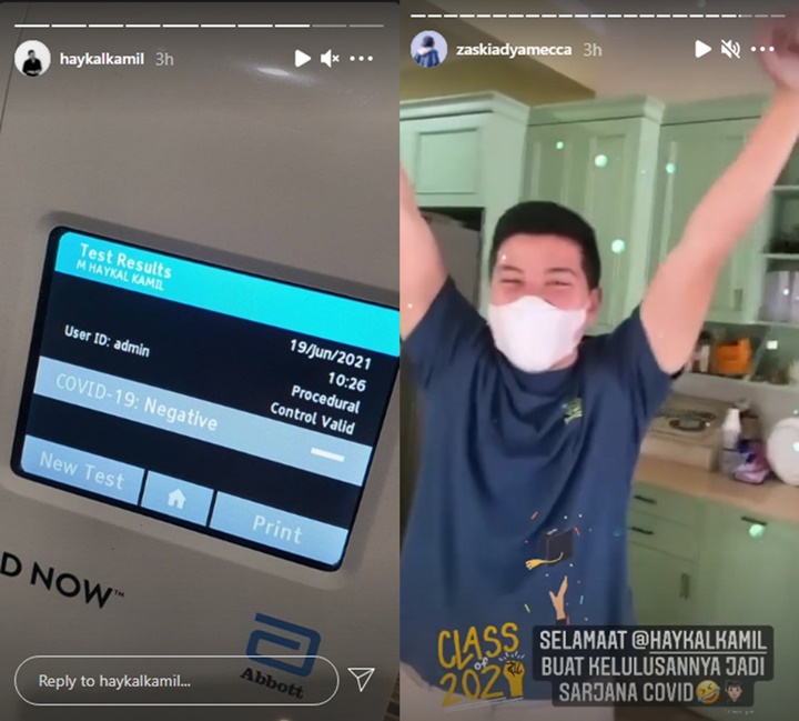 Akhirnya Sembuh, Haykal Kamil Bagikan Detik-detik Menegangkan Dinyatakan Negatif Covid-19