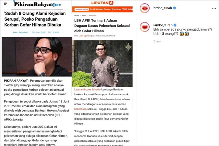 Buntut Dugaan Pelecehan Seksual Gofar Hilman, LBH APIK Disebut Terima 8 Pengaduan