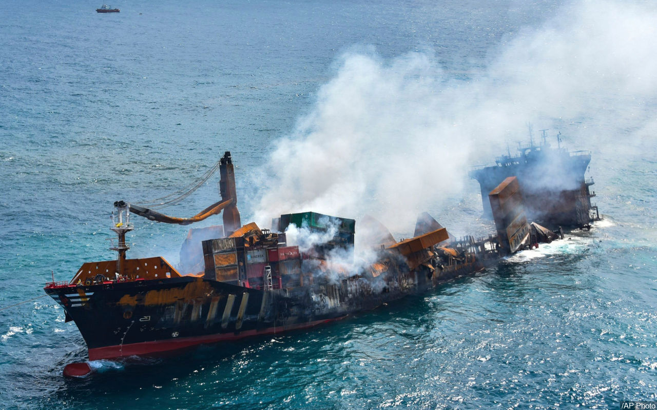 PBB Sebut Kebakaran Kapal di Sri Lanka Sebabkan Kerusakan Signifikan Pada Bumi