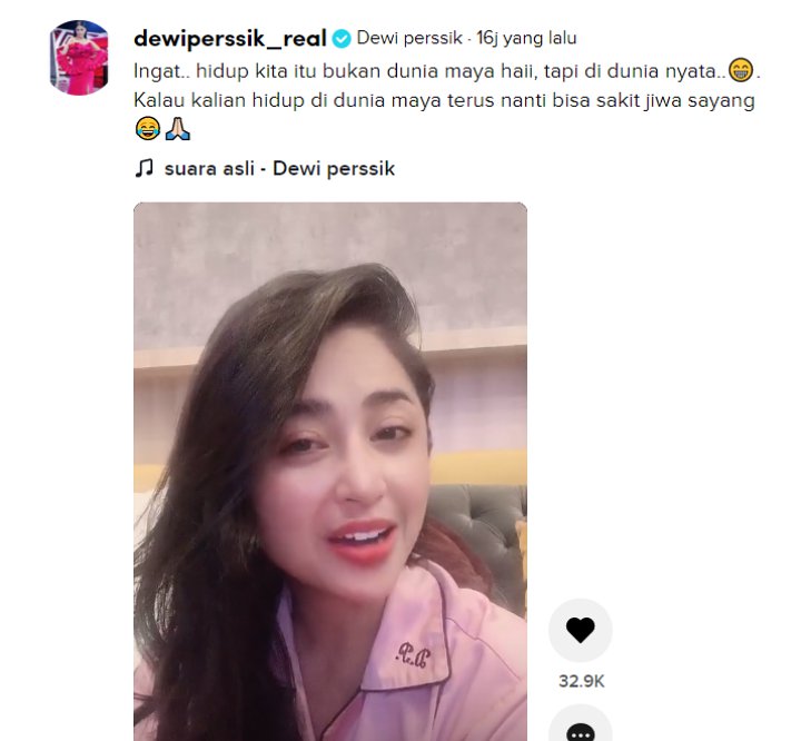 Akun Instagramnya Hilang, Dewi Persik Tegaskan Hal Ini ke Denise Chariesta