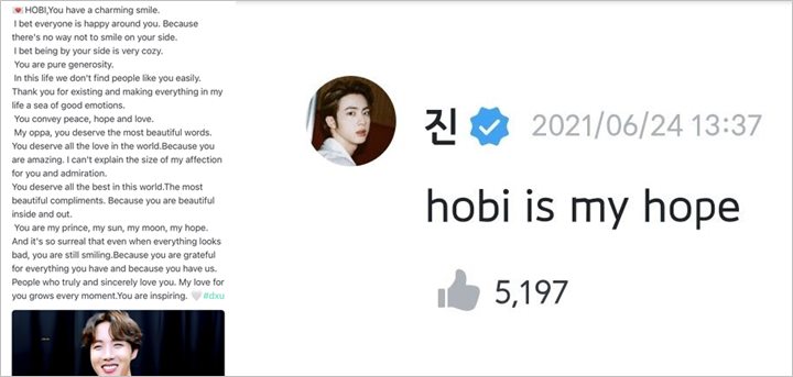J-Hope BTS Dapat Surat Cinta, Member yang Balas Malah Jin