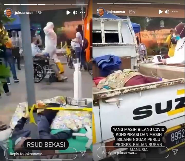 Joko Anwar Ungkap Kondisi Miris di RSUD Bekasi: Yang Bilang Covid Konspirasi Kalian Bukan Manusia
