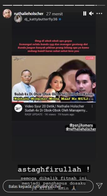 Nathalie Holscher Istighfar Kembali Difitnah dengan Panji Komara, Begini Doa Istri Sule