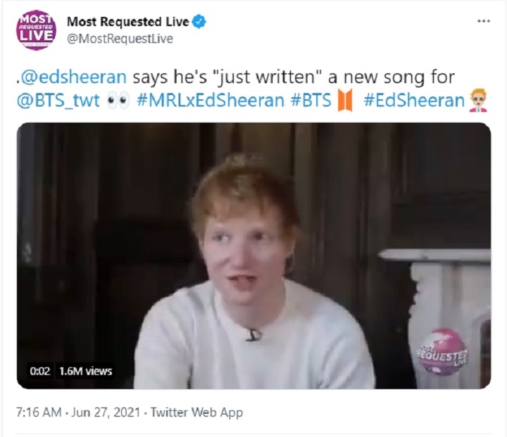 Ed Sheeran Benarkan Tulis Lagu Lagi untuk BTS, Bakal Masuk Album Fisik \'Butter\'?