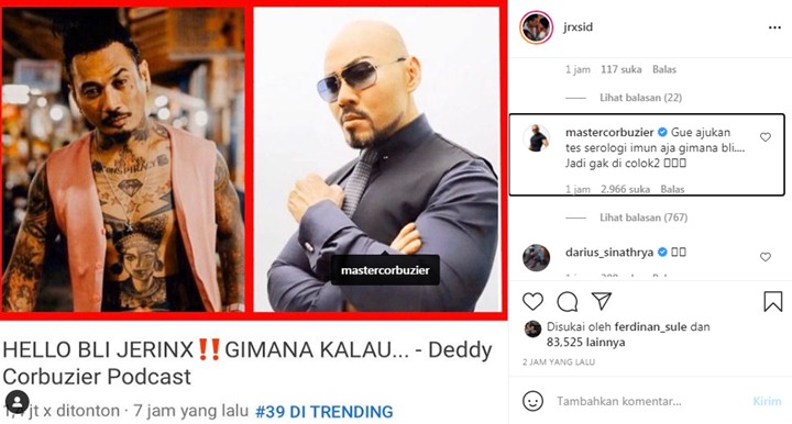 Jerinx SID Beri Jawaban atas Ajakan Deddy Corbuzier Datang ke Podcast
