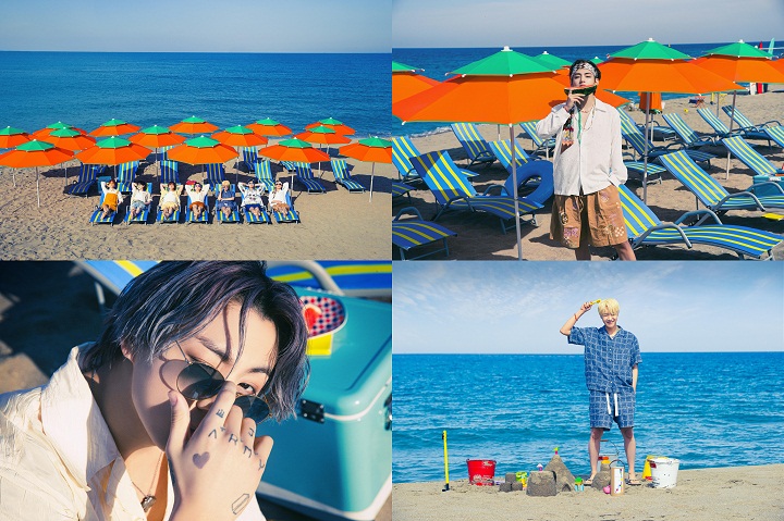 Bersantai di Tepi Pantai, BTS Tampil Menyegarkan dalam Foto Konsep Keempat CD Single \'Butter\'