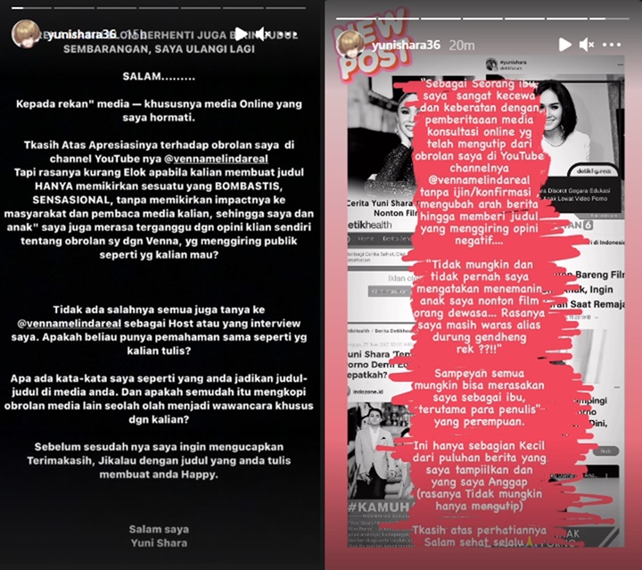 Yuni Shara Bantah Diberitakan Pernah Temani Anak Nonton Film Dewasa: Saya Masih Waras!