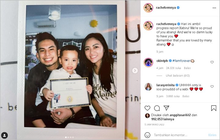 Rachel Vennya Foto Bareng Anak dan Mantan Suami, Komentar Niko Al Hakim Diserbu Gara-gara Tagar Ini