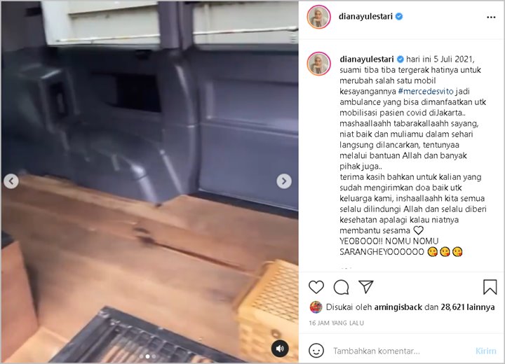 Salut, Ananda Omesh Sulap Mobil Kesayangan Jadi Ambulance Pasien Covid-19 Intip Potretnya