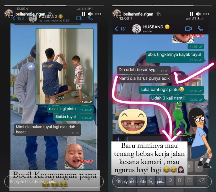 Bella Shofie Geregetan Sebut Putranya Kayak Tuyul, Sang Suami Langsung Minta Tambah Momongan