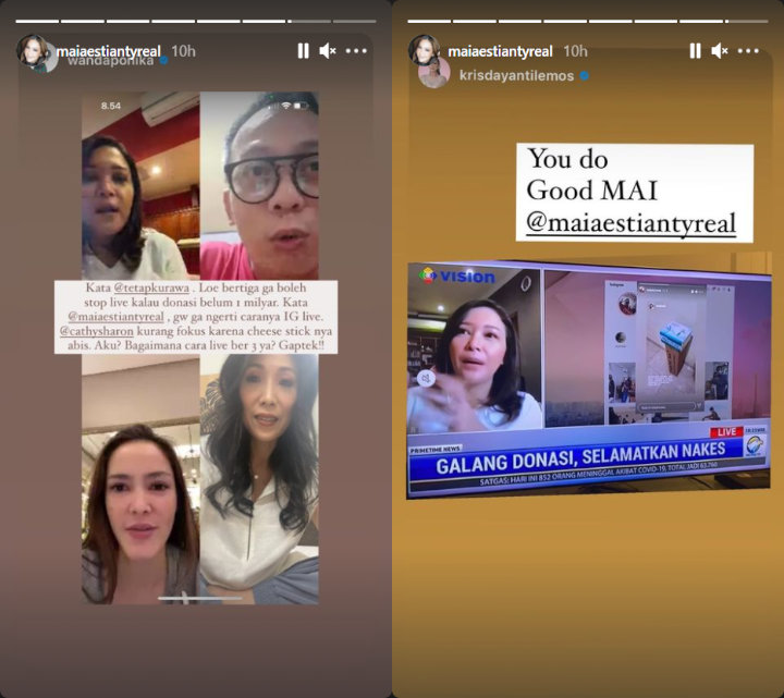 Maia Estianty Bingung Cara Live IG, Aksi Galang Dana Dipuji Krisdayanti