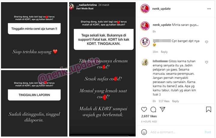 Nadia Christina Curhat Di-KDRT Alfath Fathier Saat Kena COVID-19, Akui Wajah Sampai Tak Berbentuk
