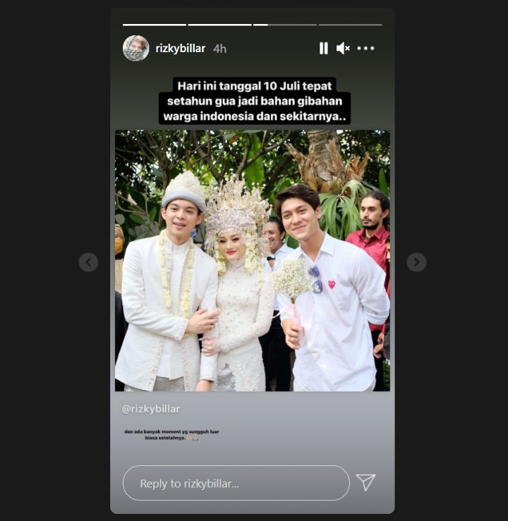 Genap Setahun Rizky Billar Jadi Bahan Gibahan Se-Indonesia di Pernikahan Dinda Hauw-Rey Mbayang