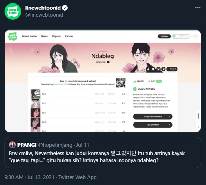 \'Nevertheless\' Song Kang dan Han So Hee Berubah Judul Jadi \'Ndableg\', Kok Bisa?