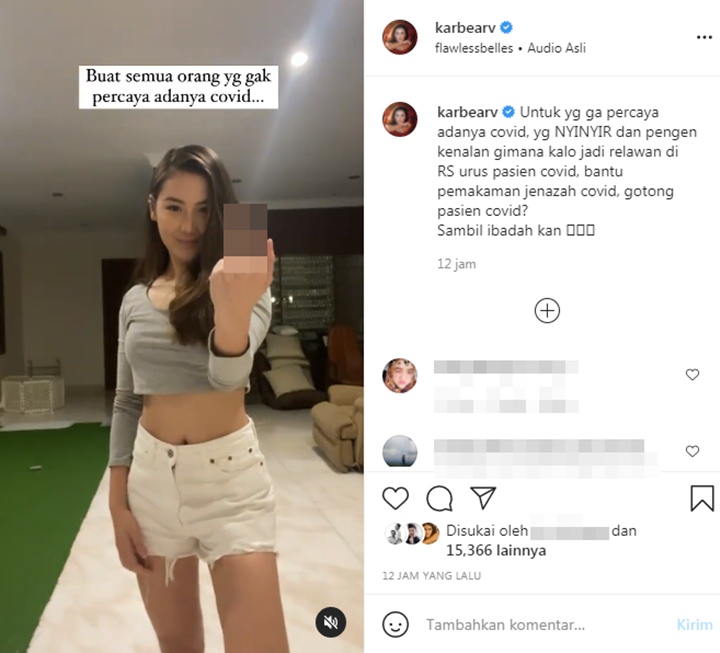 Karen Vendela Sentil Masyarakat yang Tak Percaya Covid