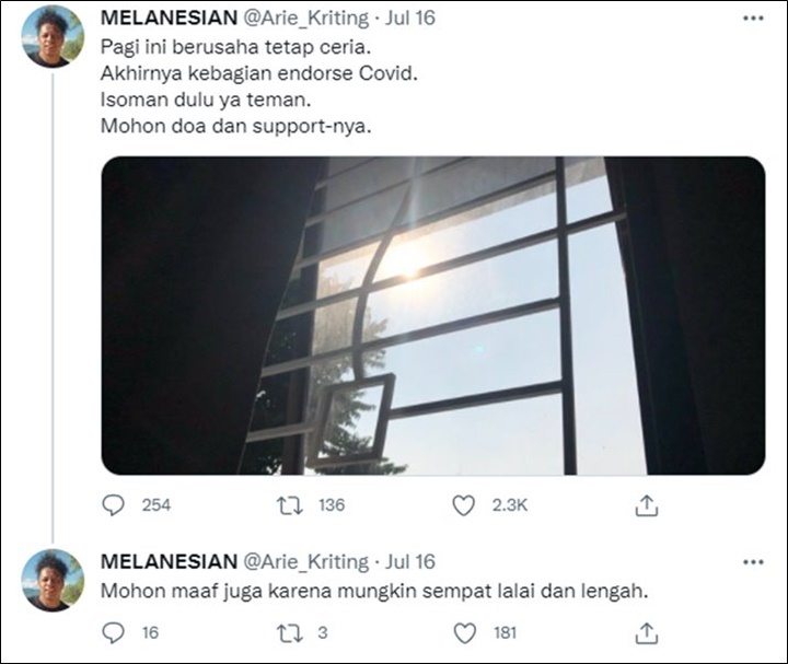 Ditinggal Indah Permatasari Liburan Saat Isoman, Arie Kriting Mendadak Minta Maaf ke Netizen