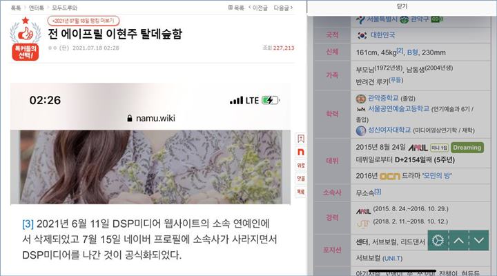 Hyunjoo eks APRIL Diduga telah keluar dari DSP Media