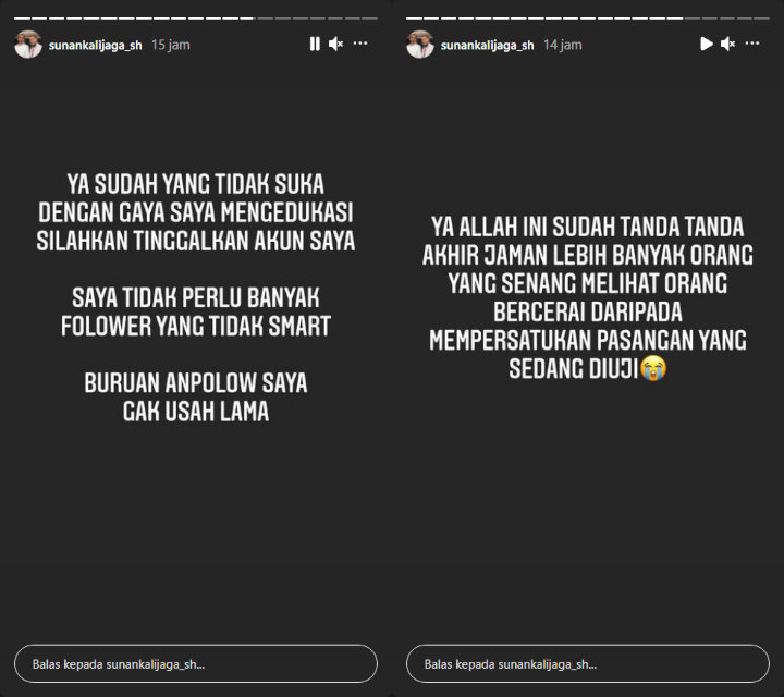 Sunan Kalijaga Tegaskan Hal Ini Usai Dihujat Karena Bela Perselingkuhan Pramugara