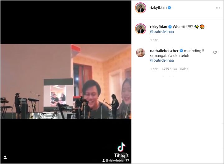 Video Rizky Febian-Putri Delina Muncul di Konser Giveon, Reaksi Nathalie Holscher Jadi Perbincangan