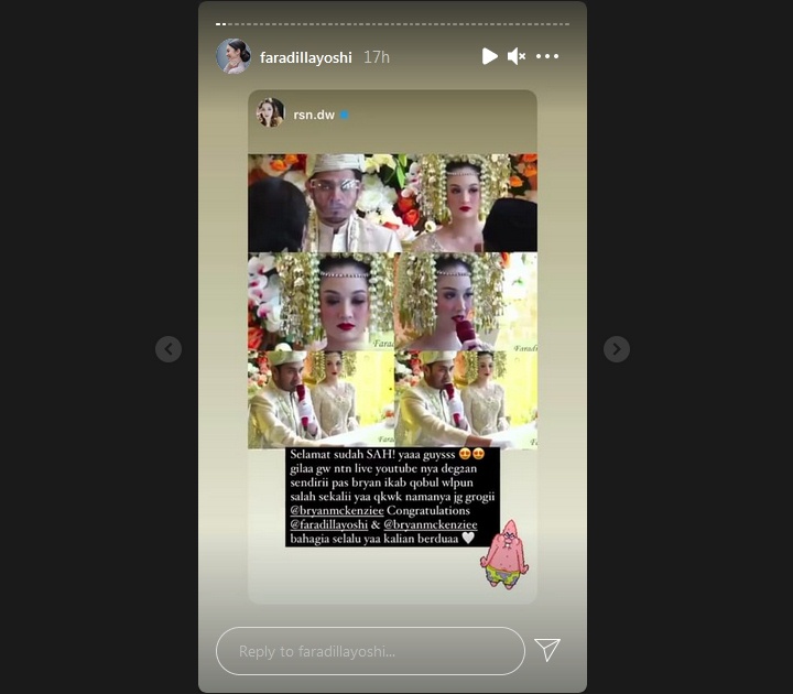 Kini Sah Jadi Suami Faradilla Yoshi, Bryan Mckenzie Ternyata Sempat Salah Saat Ijab Kabul