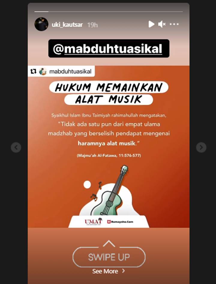 Tuai Pro Konta, Uki eks Noah Kekeh Sebut Haram Memainkan Alat Musik