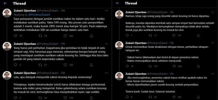 Prof Zubairi Soal Vaksin Kosong