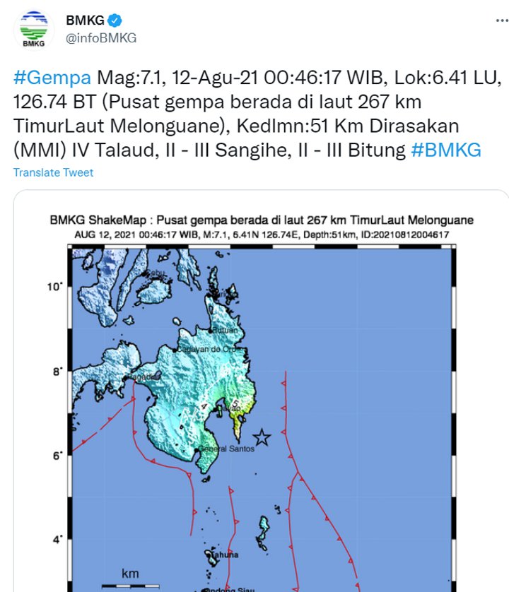 Gempa di Sulut