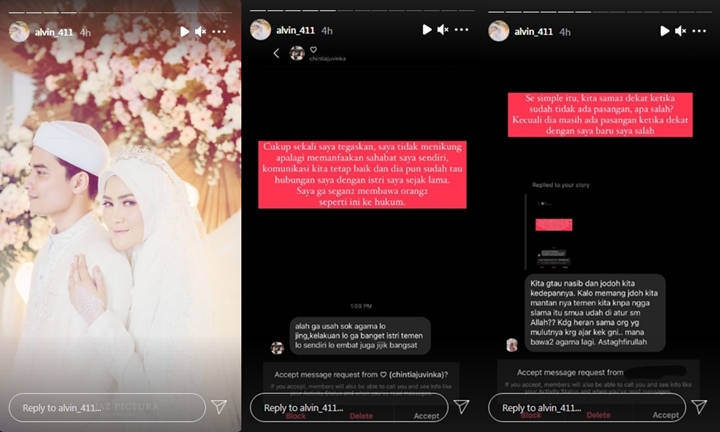 Alvin Faiz Perdana Pamer Foto Bareng Henny Rahman, Tegaskan Tak Tikung Zikri Daulay