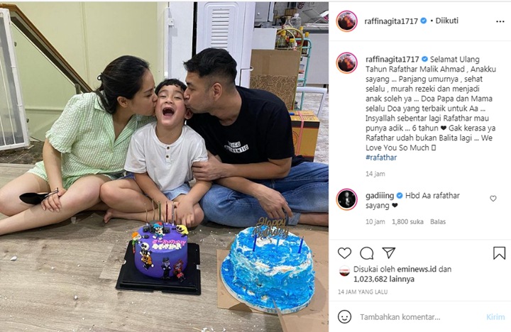 Rafathar Rayakan Ultah ke-6, Raffi Ahmad Beri Kado Segepok Dollar AS