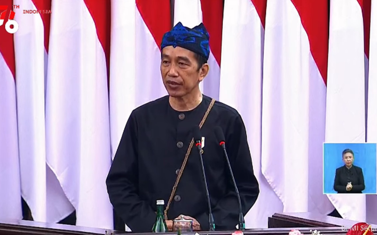 Jokowi Pakai Baju Adat Baduy Di Pidato Kenegaraan, Sukai Desain Sederhana