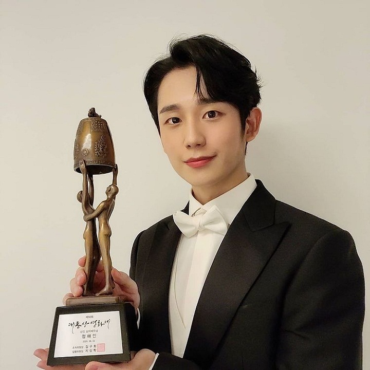 Berprestasi, Jung Hae In memenangkan piala penghargaan 