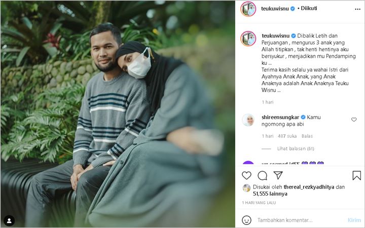 Teuku Wisnu Rangkai Rayuan Romantis ke Istri, Shireen Sungkar Malah Bingung