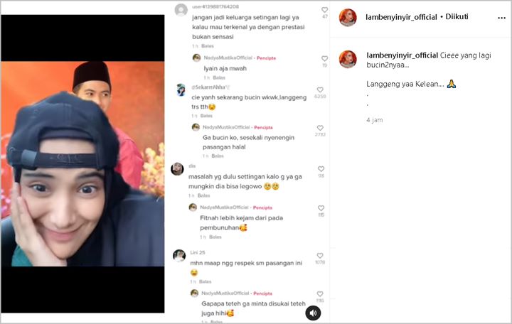 Diledek Bucin Hingga Disebut Bikin Tak Respect, Jawaban Nadya Mustika Istri Rizki DA Menohok