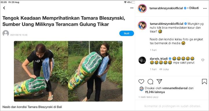 Usahanya Diberitakan Terancam Gulung Tikar, Tanggapan Tamara Bleszynski Pancing Gelak Tawa