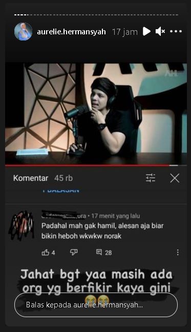 Aurel Hermansyah Nangis Kehamilan Dituding Cuma untuk Bikin Heboh: Jahat Banget