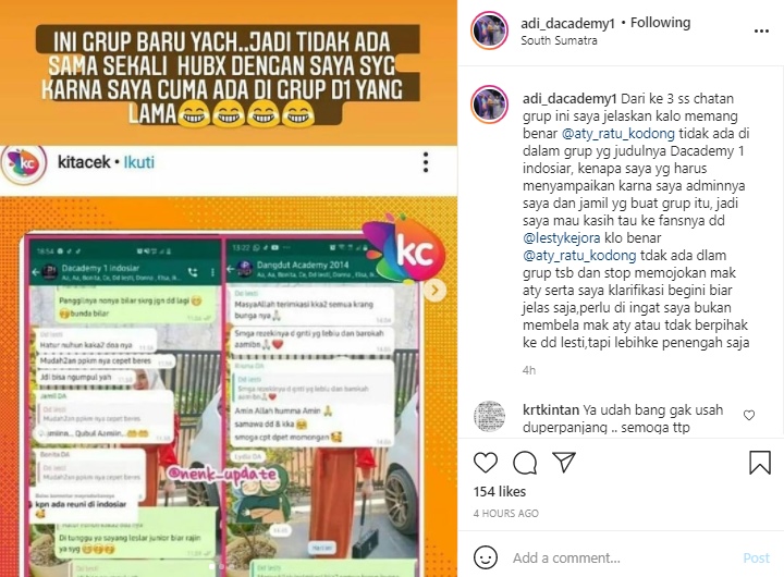 Adi DA Pamer Bukti Hubungan Baik dengan Lesti Kejora