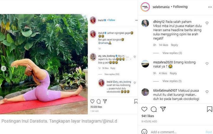 Aty Kodong DIsentil Inul Daratista