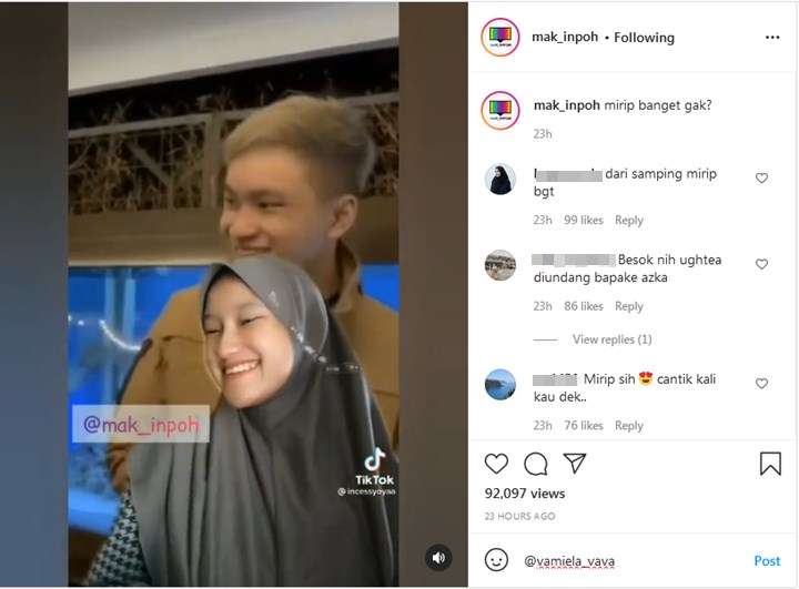 Viral Gadis Berhijab Disebut Mirip Azka Anak Deddy Corbuzier, Setuju?