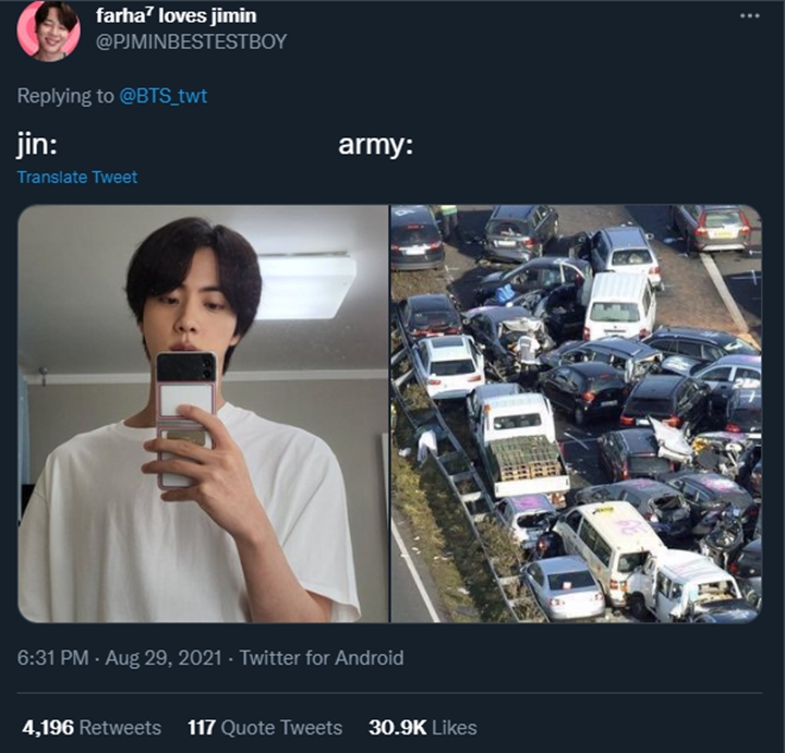 Ganteng Banget, Gaya Pacarable Jin BTS di Postingan Baru Bikin Ambyar